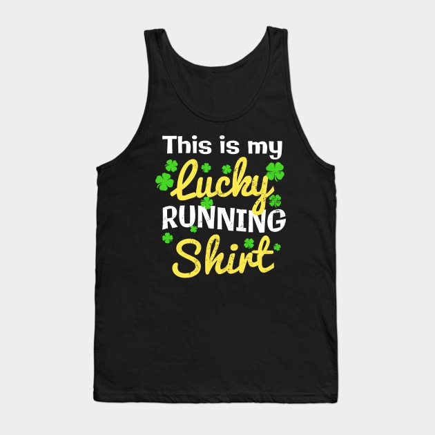 Shamrock Running Shirt | This Is My Lucky Running Gift Tank Top by Gawkclothing